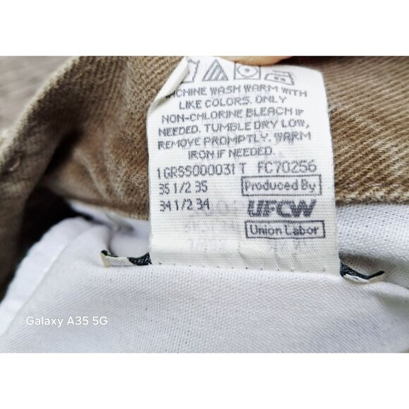 Vintage L.L.Bean Double L Natural Fit Mens Jeans 34x34 Beige Denim Made In USA 1 - Picture 9 of 9
